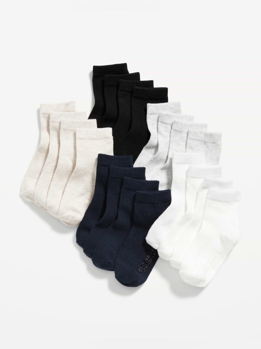 🆕 10-Pack Old Navy Toddler Unisex Crew Socks Essentials 6-12M